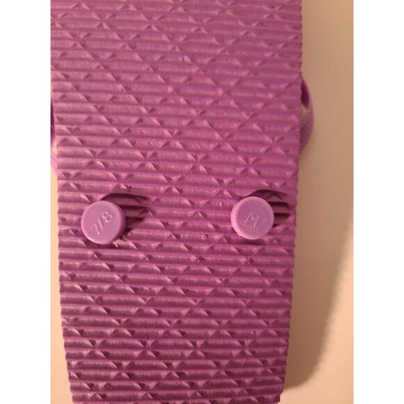 Tootsie Roll Thongs Purple Flip Flops NEW SZ M 7/8 - Picture 2 of 2